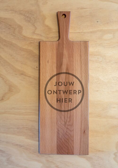 Borrelplank met handvat zonder sapgeul  49 x 17 cm